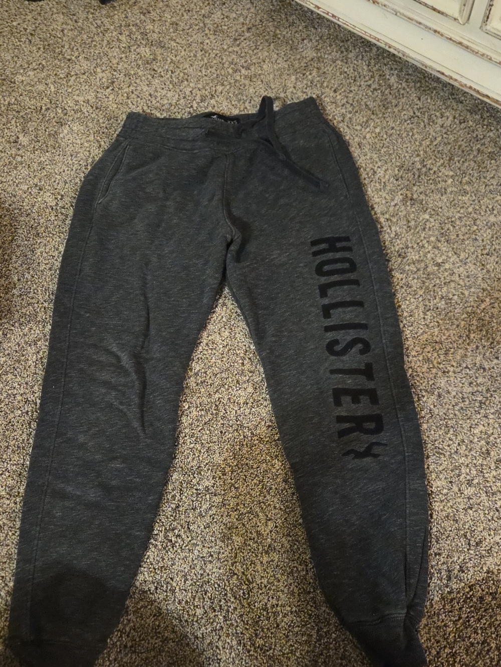 Hollister Kids Dark Charcoal Gray Jogger Sweatpants